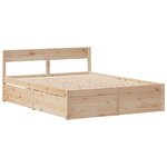 vidaXL Cadre de lit sans matelas 160x200 cm bois massif de pin