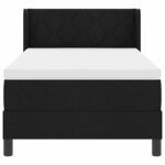 vidaXL Lit boxspring avec matelas avec matelas Noir 90 x 200 cm
