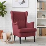 vidaXL Fauteuil Bordeaux Tissu