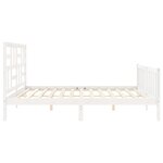 vidaXL Cadre de lit sans matelas blanc 200x200 cm bois massif de pin