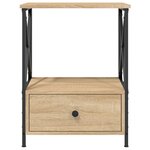 vidaXL Tables de chevet 2 Pièces chêne sonoma 50x41x65 cm bois ingénierie