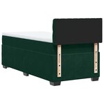 vidaXL Sommier à lattes de lit avec matelas Vert foncé 100x200 cm