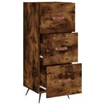 vidaXL Buffet Chêne fumé 34 5x34x90 cm Bois d'ingénierie