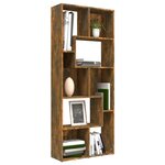 vidaXL Bibliothèque Chêne fumé 67x24x161 cm Bois d'ingénierie