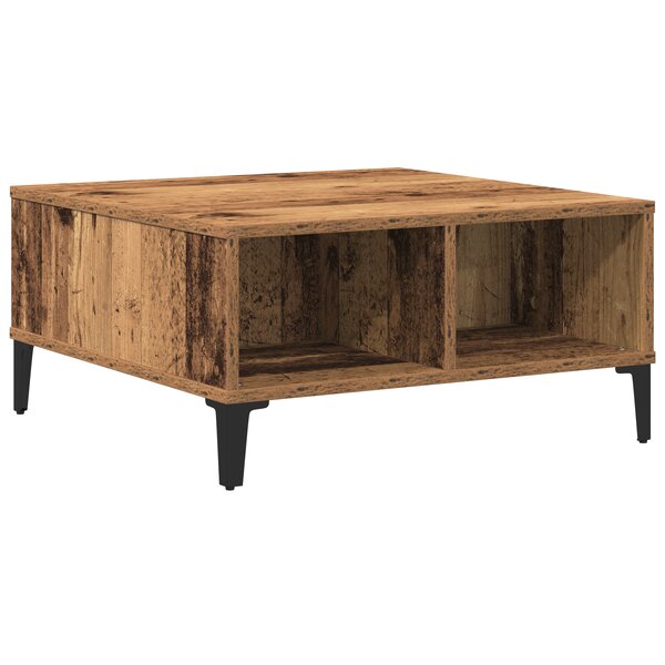 Table basse vidaXL en vieux bois 60x60x30 cm en bois reconstitué