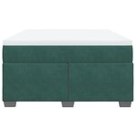 vidaXL Sommier à lattes de lit et matelas Vert foncé 140x190cm Velours