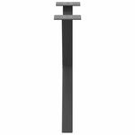 vidaXL Pieds de table basse en forme de X 2 pièces anthracite 60 x (42-43) cm acier