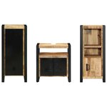 vidaXL Ensemble de mobilier de salle de bain avec étagère 3 Pièces