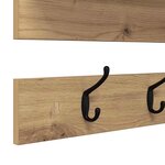 vidaXL Porte-manteau mural chêne artisanal 90 x 15 x 36 cm