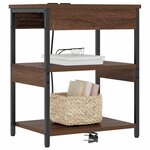 vidaXL Cabinet de chevet 2 Pièces Chêne brun 41 x 31 x 51 cm