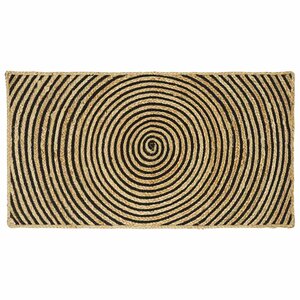 vidaXL Tapis Naturel et Noir 60 x 110 cm Jute
