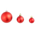 vidaXL Ensemble de boules de Noël 100 Pièces 3/4/6 cm Rouge