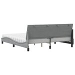 vidaXL Lit avec matelas Hanko gris clair 180x200 cm tissu