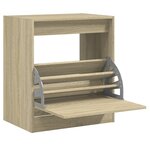 vidaXL Armoire à chaussures chêne sonoma 60x42x69 cm bois d'ingénierie
