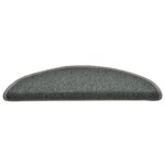 vidaXL Tapis de marches d'escalier 15 Pièces Vert foncé 56x17x3 cm