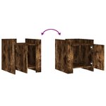 vidaXL Table de chevet chêne fumé 45x50x50 cm bois d'ingénierie