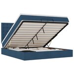 VidaXL Cadre de lit ottoman avec matelas bleu 200x200cm tissu