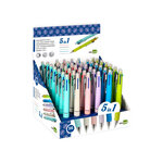 Stylo-bille 5 en 1 pointe 0.5mm trait 0.7mm rétractable 4 couleurs porte-mine 0.5mm gomme LIDERPAPEL