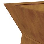 vidaXL Piliers de jardin   2 pièces avec bol  dimensions 40x40x100 cm  en acier corten.