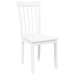 vidaXL Chaises à manger 2 Pièces blanc bois massif caoutchouc