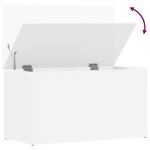vidaXL Coffre de rangement Blanc 84x42x46 cm Bois d'ingénierie