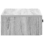 vidaXL Table d'appoint murale Sonoma gris 59 x 34 5 x 17 cm