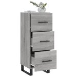 vidaXL Buffet Sonoma gris 34 5x34x90 cm Bois d'ingénierie