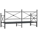 vidaXL Lit de jour avec gigogne sans matelas noir 90x200 cm acier