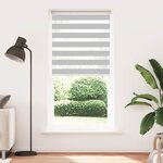 vidaXL Store zèbre gris clair largeur du tissu 110 9 cm polyester