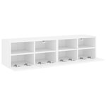 vidaXL Meubles TV muraux 2 Pièces blanc 60x30x30 cm bois d'ingénierie