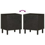 vidaXL Table de chevet noir 40x33x46 cm bois de manguier solide