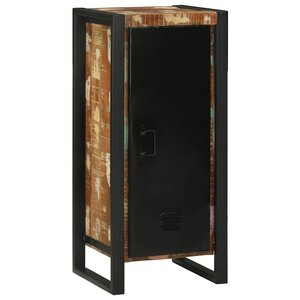 vidaXL Armoire de salle de bain avec porte Marron Bois Recyclé Solide