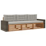 vidaXL Ensemble de canapés d'extérieur 3 Pièces Naturel et gris clair