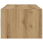 vidaXL Meuble TV avec lumières LED chêne artisanal 100X35 5x25 cm