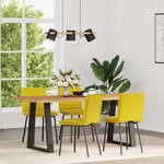 vidaXL Chaises à manger lot de 4 jaune velours