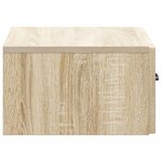 vidaXL Cabinet de chevet mural 2 Pièces Chêne Sonoma 49 x 34 5 x 20 cm