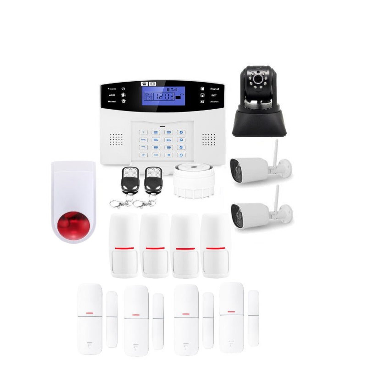 Alarme maison sans fil gsm et 3 caméras wifi - Cdiscount Bricolage