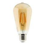 Ampoule Déco filament LED ambrée 4W E27 400lm 2500K - Edison