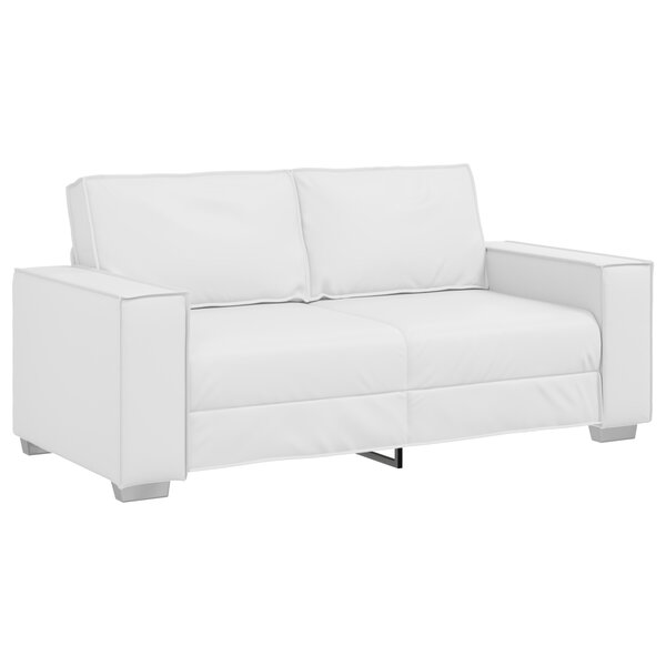 Canapé loveseat vidaXL blanc 140 cm en simili cuir