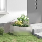 vidaXL Jardinière d'Angle Argent 60 x 60 x 35 cm Acier inoxydable