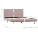 vidaXL Cadre de lit sans matelas cappuccino similicuir 140x200 cm