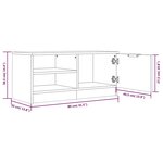 vidaXL Meuble TV Chêne marron 80x35x36 5 cm Bois d'ingénierie