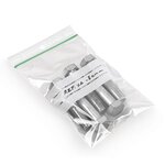 Sachet plastique zip 50  recyclé transparent à bandes blanches 100 microns raja 6 x 8 cm (lot de 500)