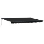 vidaXL Store Rétractable Manuel Anthracite 500x300 cm