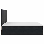 VidaXL Cadre de lit ottoman avec matelas noir 160x200 cm velours