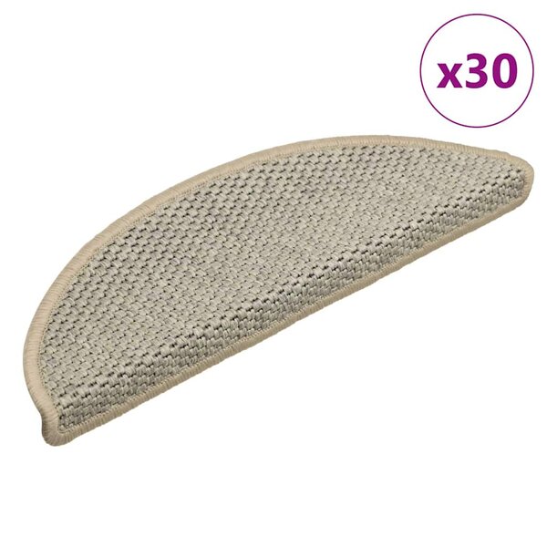 vidaXL Tapis d'escalier autocollants 30 Pièces 56x17x3 cm vert clair