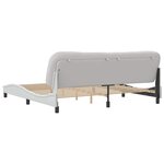 vidaXL Cadre de lit sans matelas Hvar blanc 200x200 cm similicuir