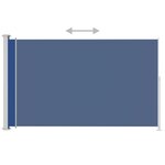 Vidaxl auvent latéral rétractable de patio 200x300 cm bleu