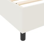 vidaXL Lit à ressort avec matelas - Crème petit double en tissu corduroy