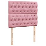 vidaXL Sommier à lattes de lit avec matelas rose 120x190 cm velours
